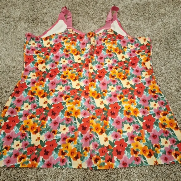 Ruby Ribbon Heritage Cami Womens 36 FLORAL BLOOMS Tank Adjustable #1798 Flowers - Picture 5 of 9